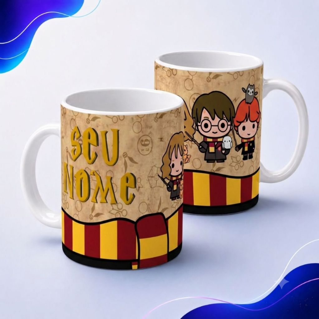 Caneca Personalizada Com Nome Harry Potter Cut Cartoon 325ml