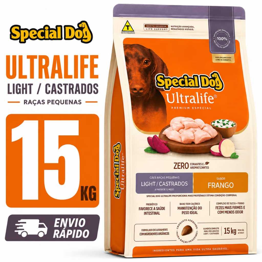 Ração Special dog ultralife Light / Cast Raças Pequenas15kg