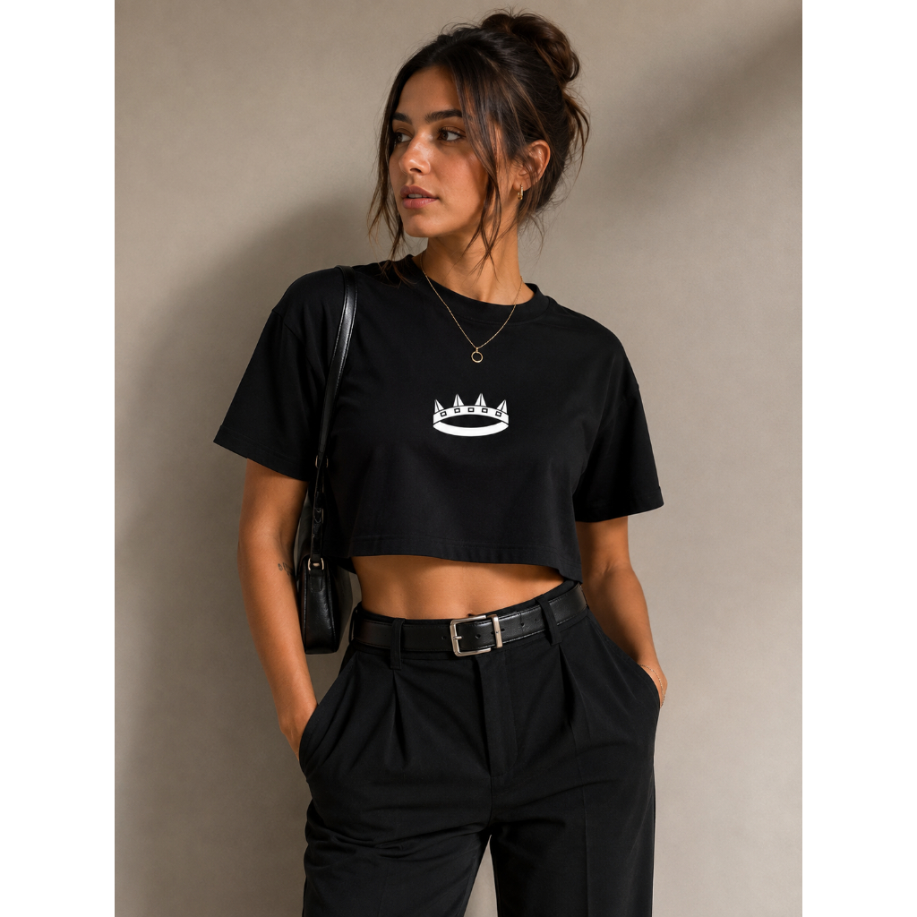 Cropped Oversized Luan Santana Registro Histórico Cropped Feminino, 100% Algodão, Estampa, Streetwear e Moda Feminina.