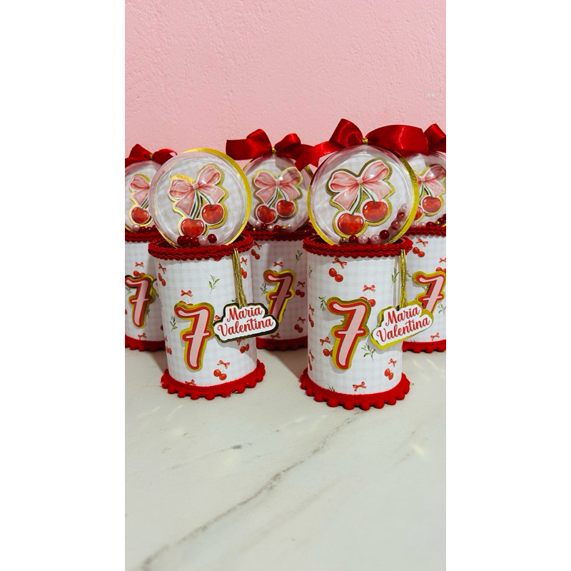 20, 25 ,30 - Cofrinhos Personalizados Cerejinha Lembrancinha Festa Infantil