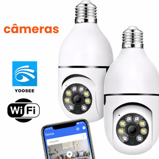 Câmera segurança a Prova D'água IP44 wi-fi sem fio 360 aplicativo yoosee full HD Bivolt