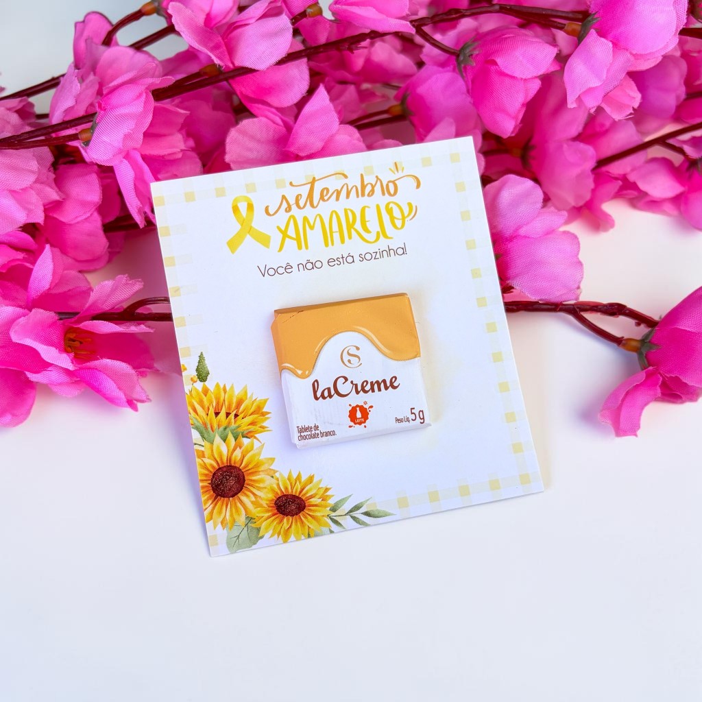 Cartão para mimo para cliente Setembro Amarelo-25/50/100 unidades