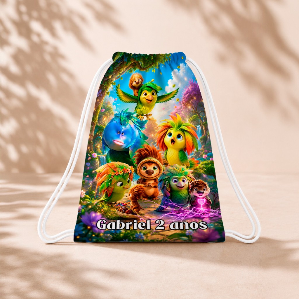 10 Mochila Personalizada Infantil 18x26 Sacolinhas Surpresa Festa Aniversário Lembrancinha Como Mágica