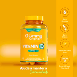 Vitamina D em Goma Gummy Original Sabor Abacaxi 30 Gomas Sistema Imunológico