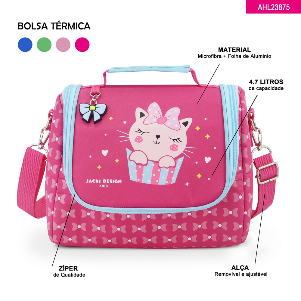 Lancheira Térmica Infantil Jacki Design Pimpolho 6950ml Escolar Bolsa Térmica Original · foto 2