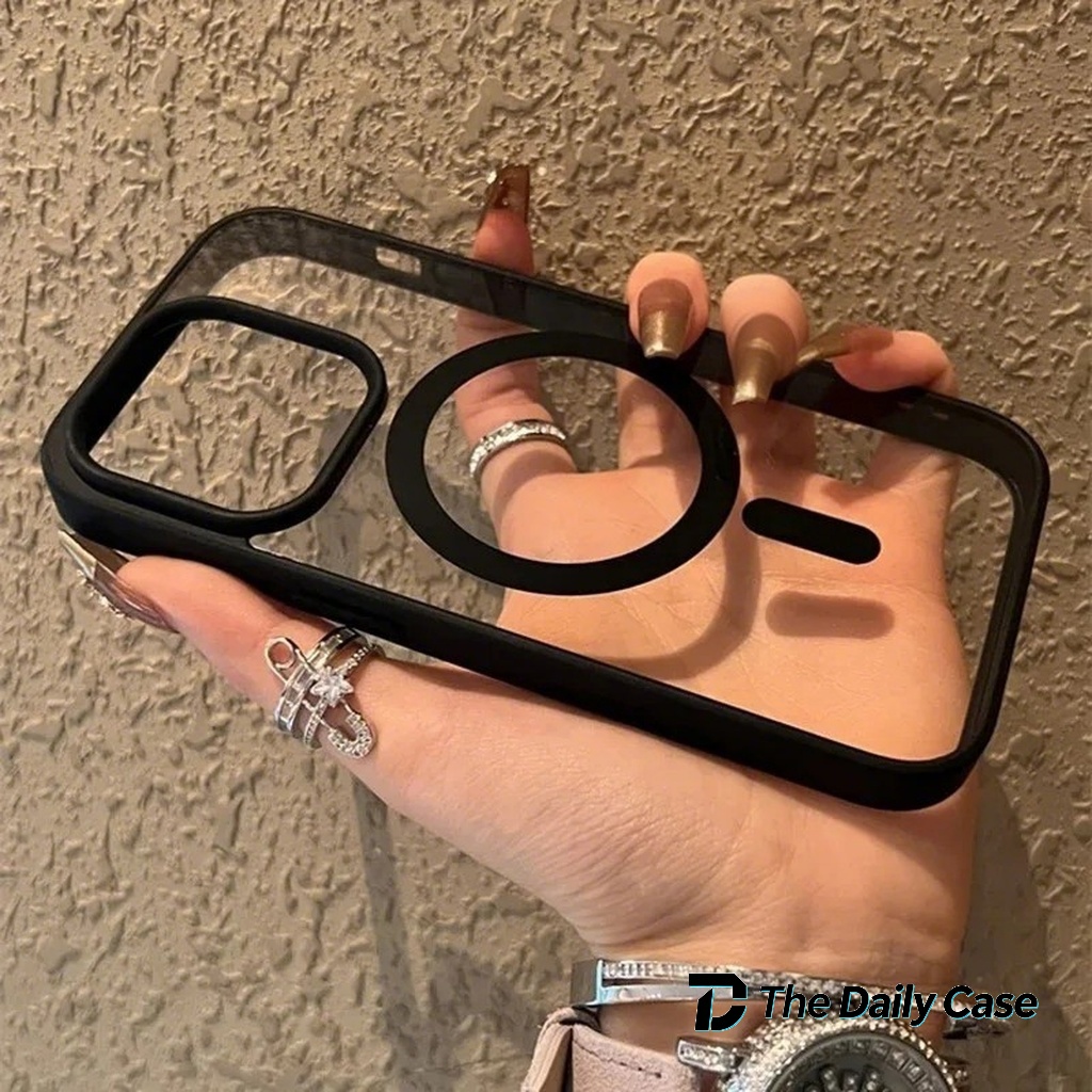 Capa Protetora Capinha MagSafe Proteção Câmera Borda Silicone Para iPhone 13 14 15 16 17 18 Air Pro Max Normal Tommy