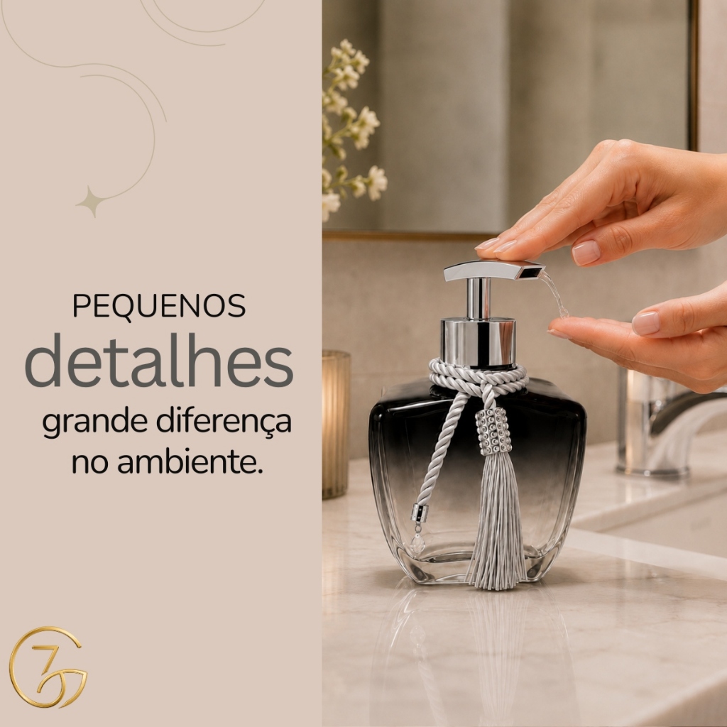Kit 02 Vidros Estrela Degrade Preto Banheiro 280ml Sabonete E Difusor + Enfeite Luxo · foto 2