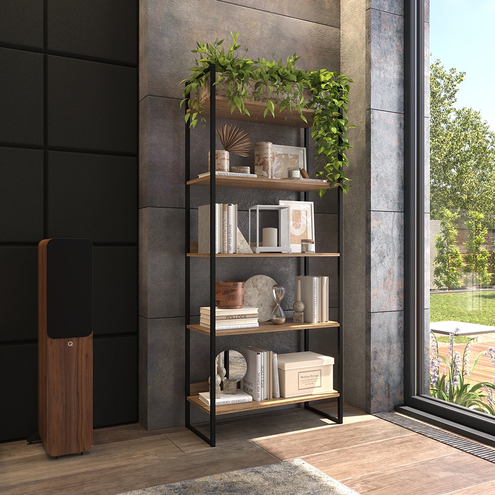 Estante Industrial Decorativa Madeira Laminada e Metal Organizador Multiuso Para Sala Quarto Escritório Home Office
