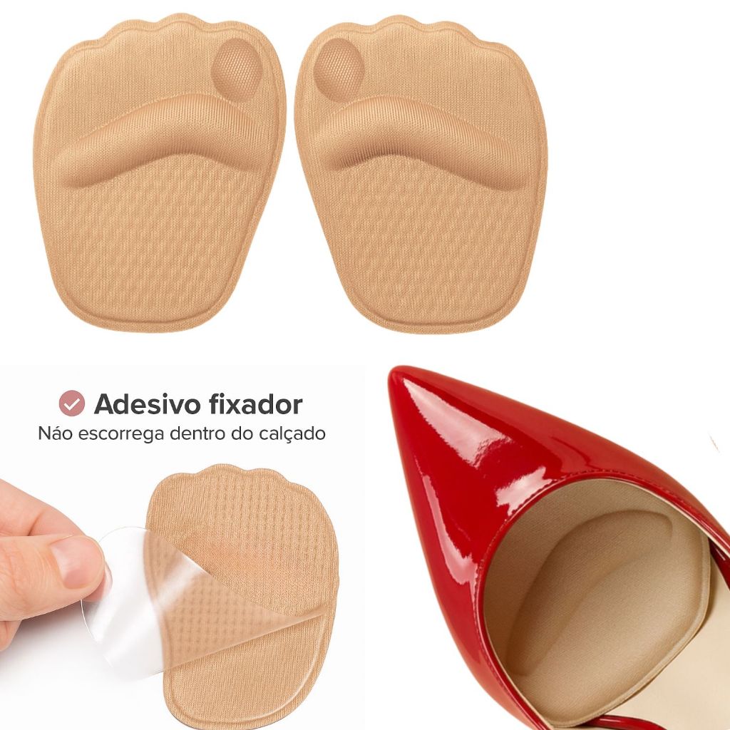 Palmilha Almofada Adesiva Antiderrapante Salto Alto Conforto Dos Pés
