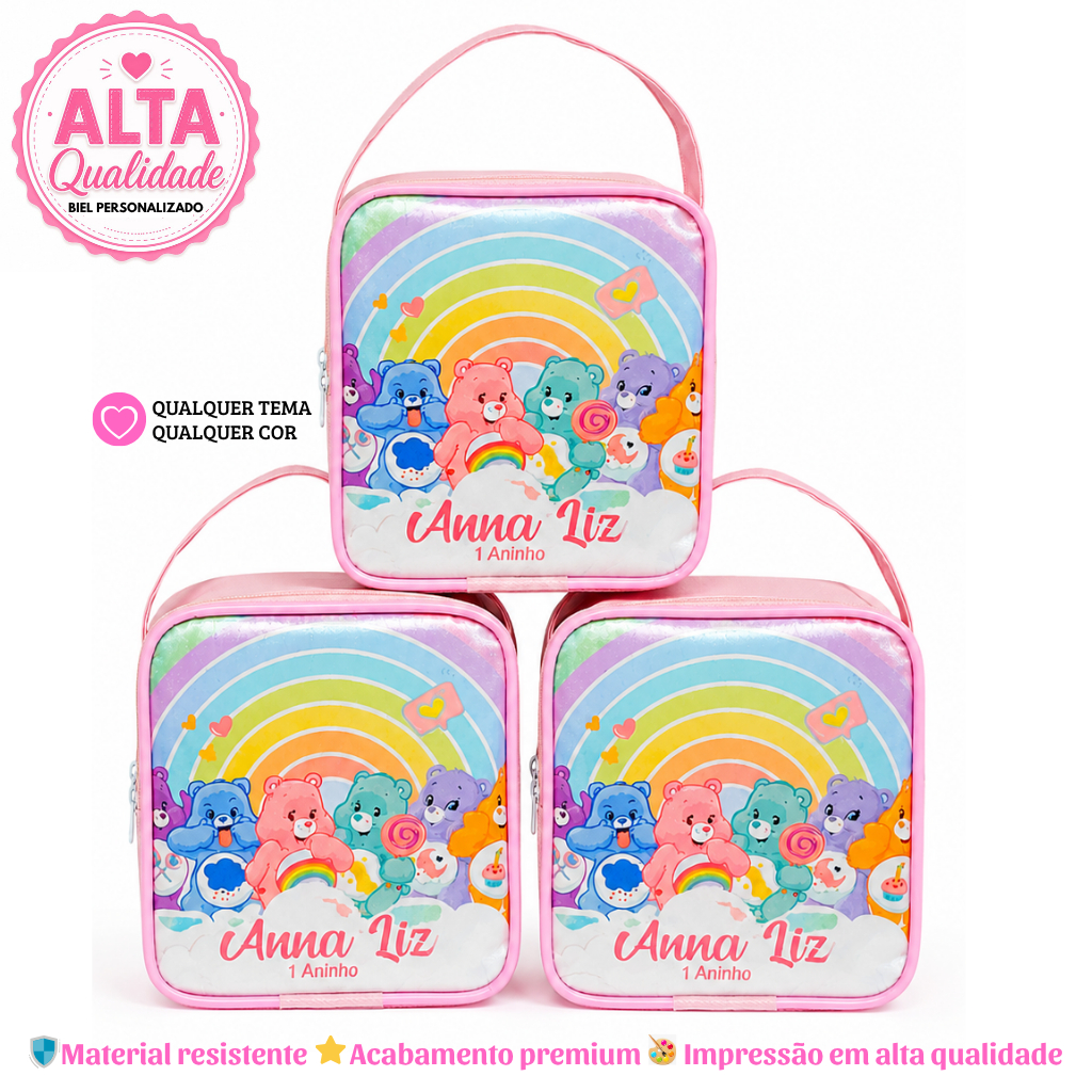 Kit10/40 unid Bolsinha ursinhos carinhosos Personalizada para festa Infantil Lembrancinha kit Festa.