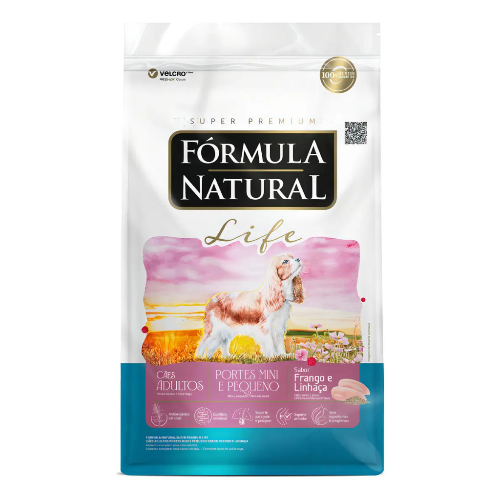 Fórmula Natural Super Premium Life Para Cães Adultos De Raças Mini E Pequena Sabor Frango 15kg