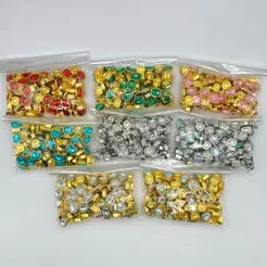 chatons para artesanato retangular com 100 unidades