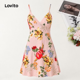 Lovito Camisola Curta Decote V com Alças Finas e Estampa Floral DRB593BRL623