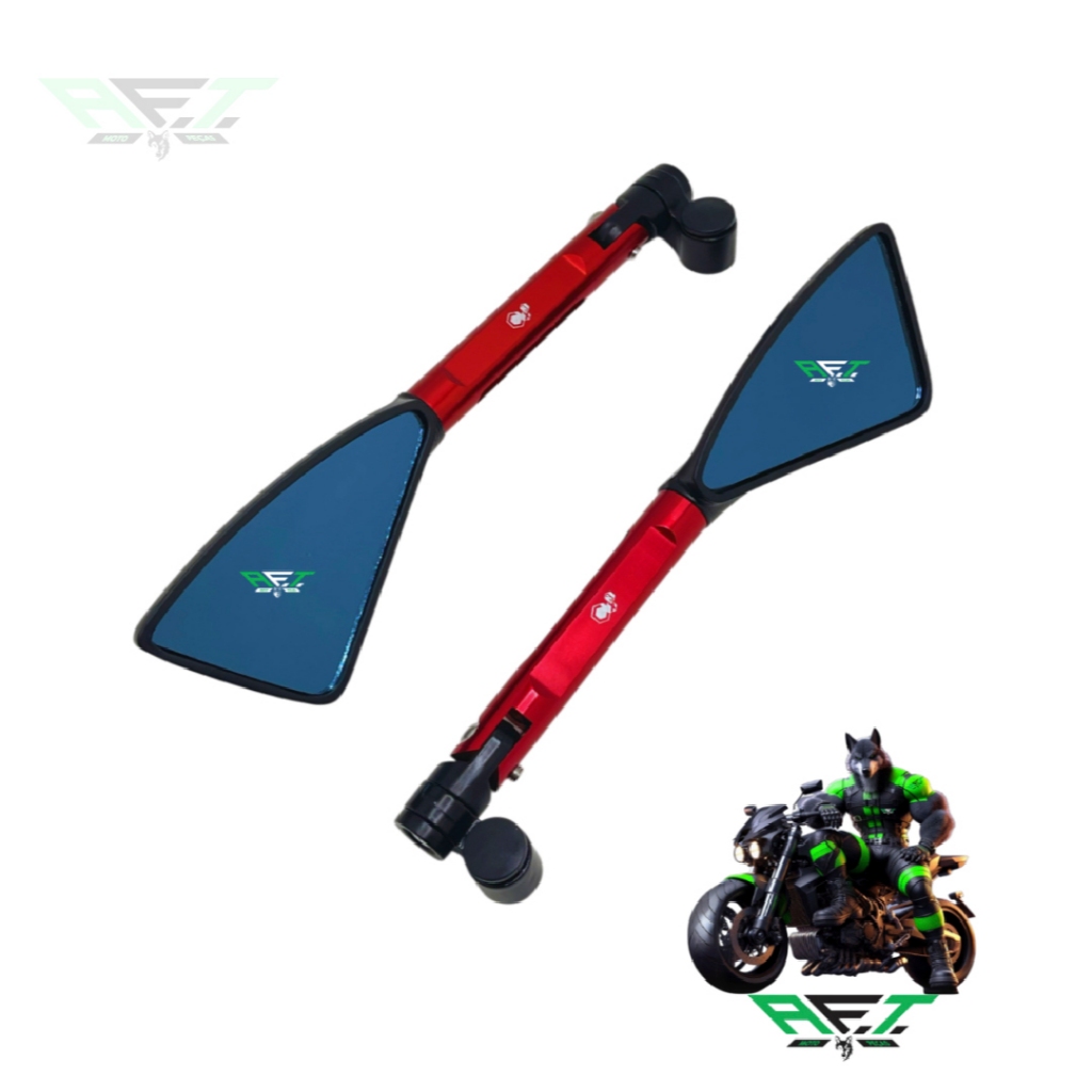 Retrovisor Triangulo Piramide Esportivo universal anti-reflexo para moto pontas honda/yamaha