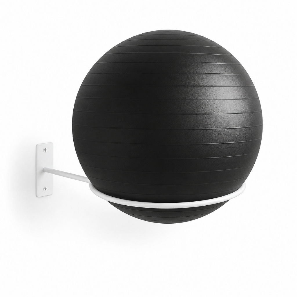 Suporte Bola Pilates Ou Suiça + Parafuso E Buchas Reforçado