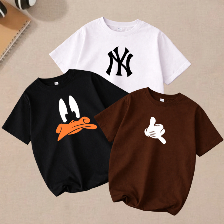 Kit 3 Camiseta Infantil Menino Estampada Patolino Conjunto Menino 100% Algodão