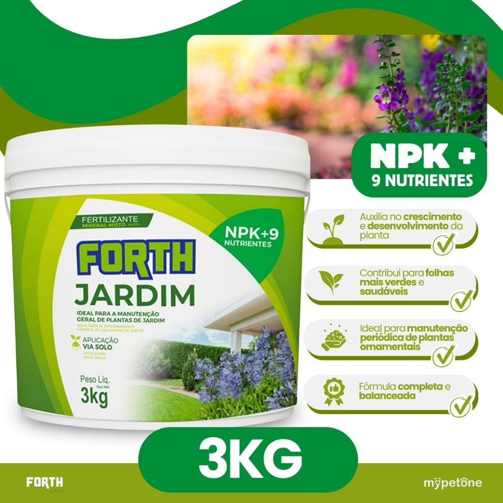 Forth Jardim Adubo Fertilizante - 3 Kg