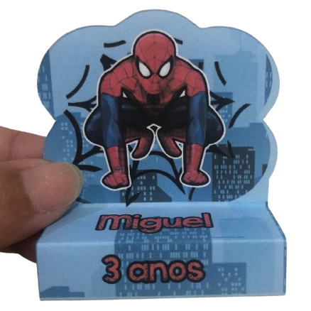 Pegue e Monte Porta Bis Duplo Personalizado HOMEM ARANHA  Festas Aniversários Infantil Mimos