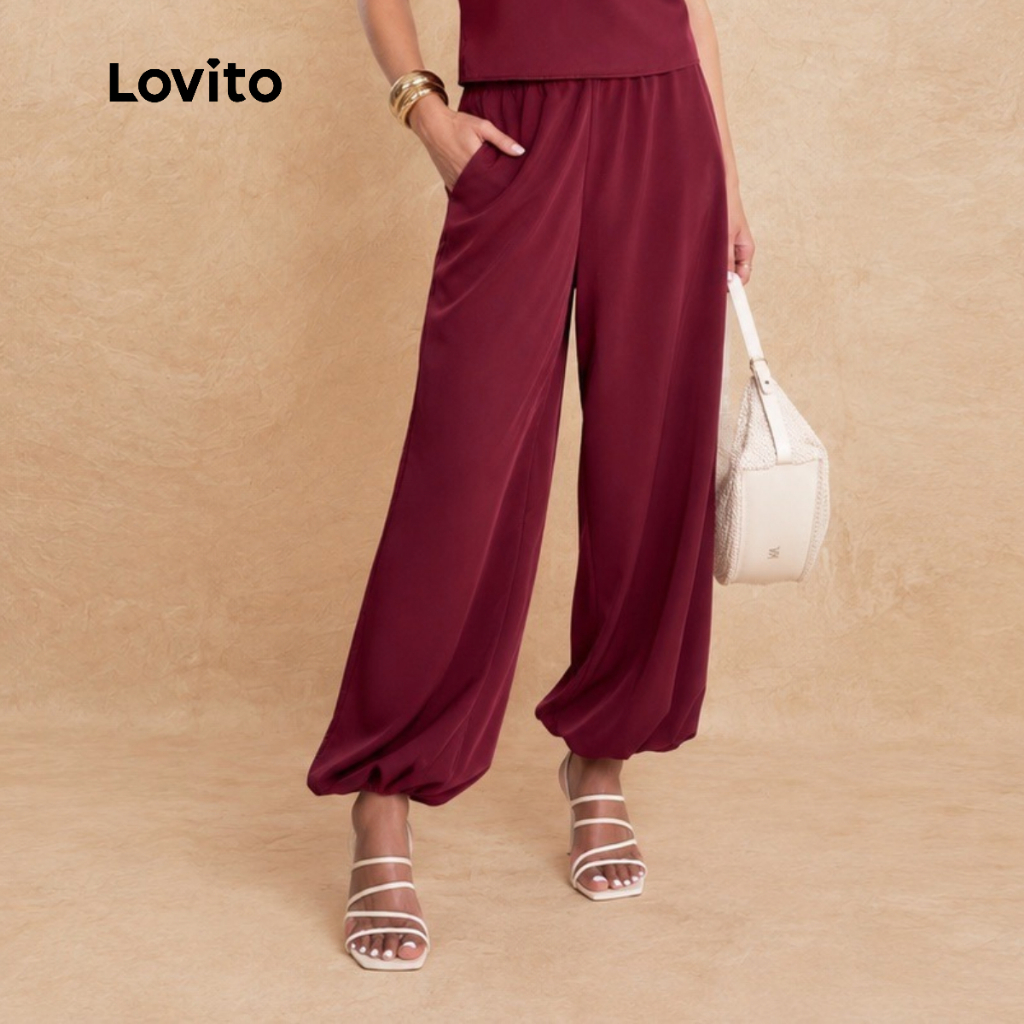 Lovito Calça Ballon Alfaiataria Feminina BRPTB18511881
