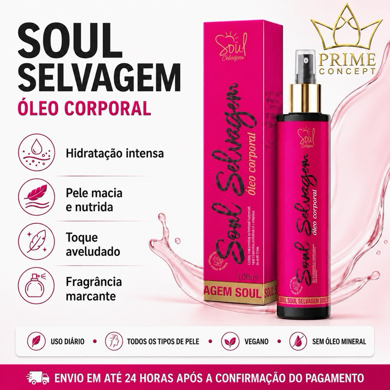 Óleo SOUL Clareador De Virilha e Axila Selvagem Óleo Hidratante Corporal Multifuncional 100ml 3 em 1
