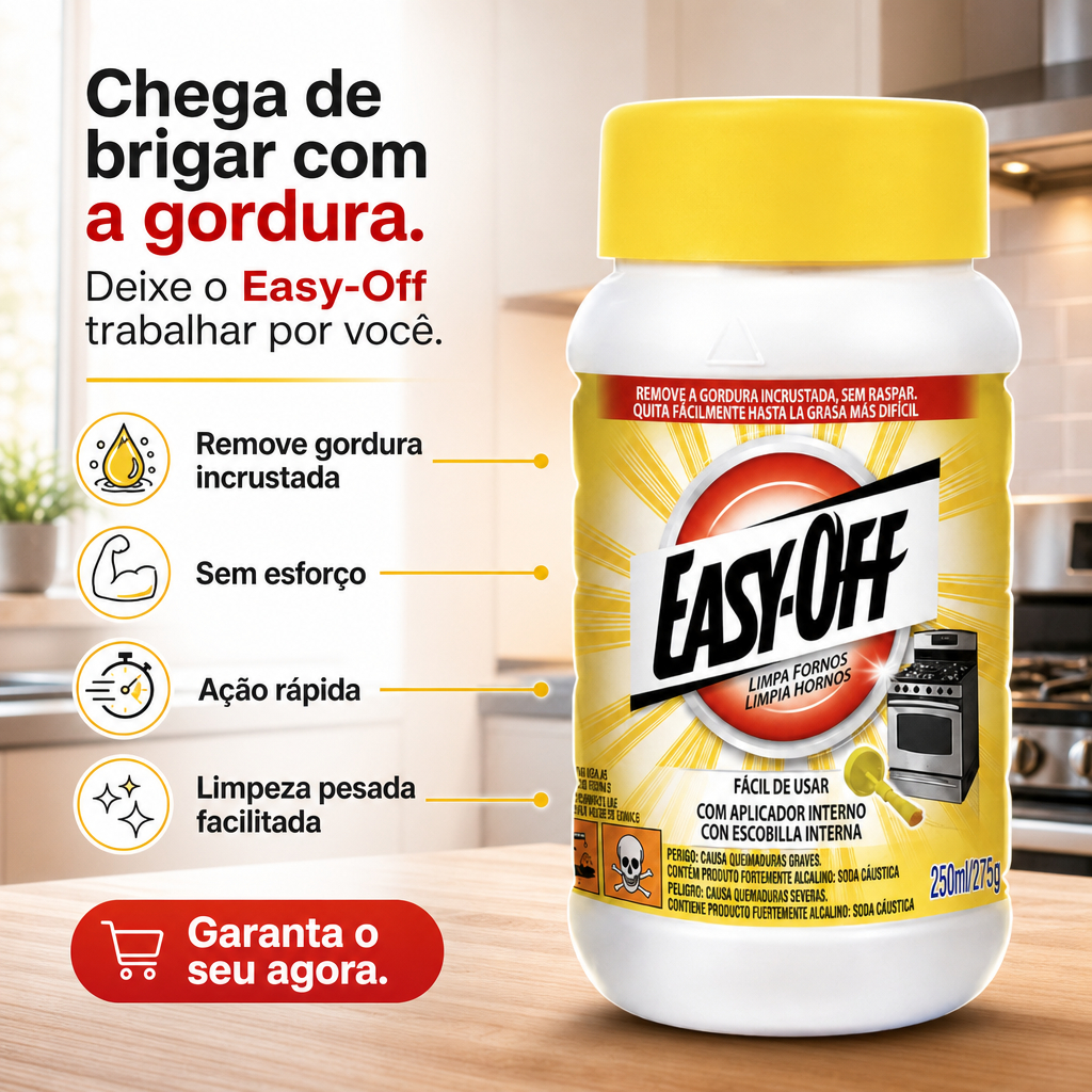Limpador De Forno, Grelhas e Panelas - EASY OFF 250ml/275g-VAL.NOVEMBRO/26