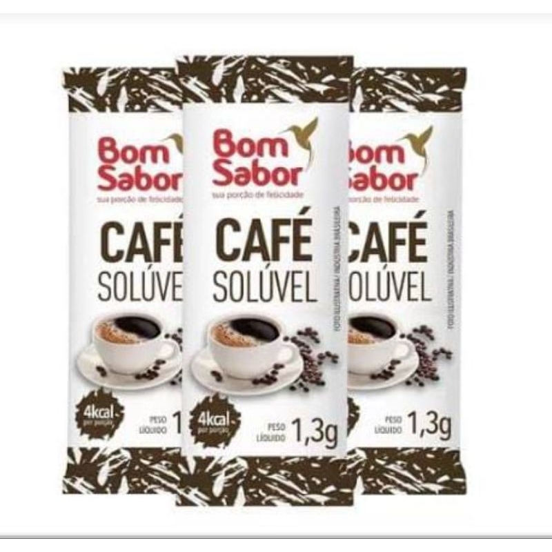Kit De Café Soluvel Stick Bom Sabor Sachê 1,3g Kit Com 3,10,20,30,40 e 50 unidades Kit Café Para Empresa Mimo Café
