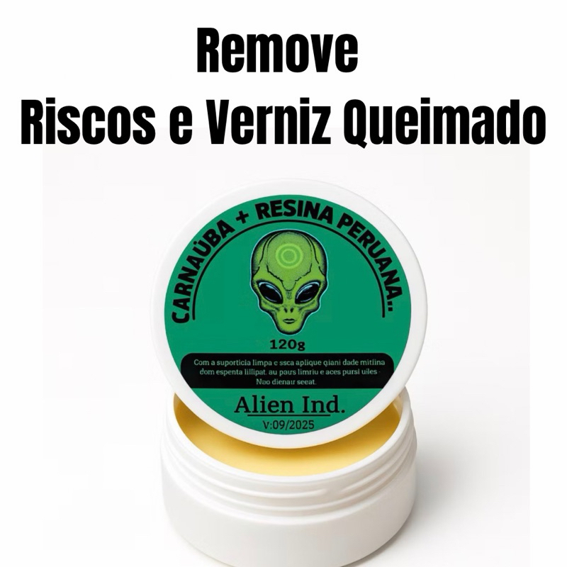 Cera Automotiva Tira Risco - Holograma - Esbranquiçado 6 em 1 Carnauba Profissional