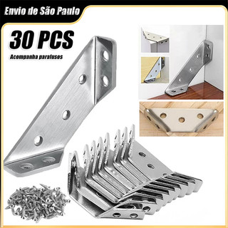 10/20/30 PCS Conector de Canto Aço Inoxidável Cantoneira Junção de Canto Móveis de Madeira Universal Suporte Para Cantos