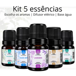 Kit 5 Essências 15 ml a base água Difusor elétrico Umidificador Aromatizador - Escolha sua variação