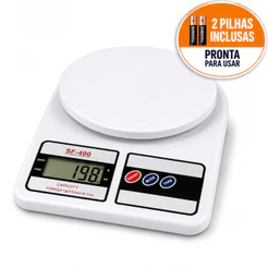 Balança Digital Cozinha 10kg 1g Tara Alimentos Pilhas Inclusas