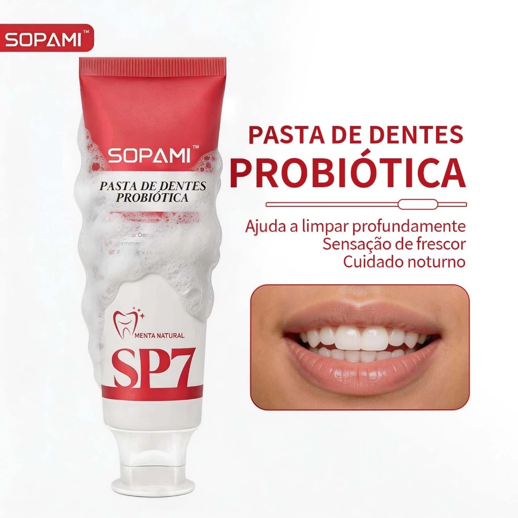 SOPAMI SP7 Pro Creme Dental Menta 120g - Dentes Limpos HáLito Fresco Adequado para período noturno - 1/2/3tubos — imagem 1