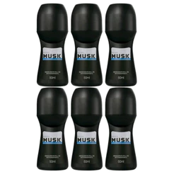 Kit com 6 Desodorante Roll-on Musk Marine-Avon. Desodorante Masculino.
