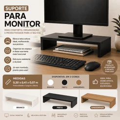 Suporte para Monitor em MDF – Elevação para Monitor e Organização de Mesa