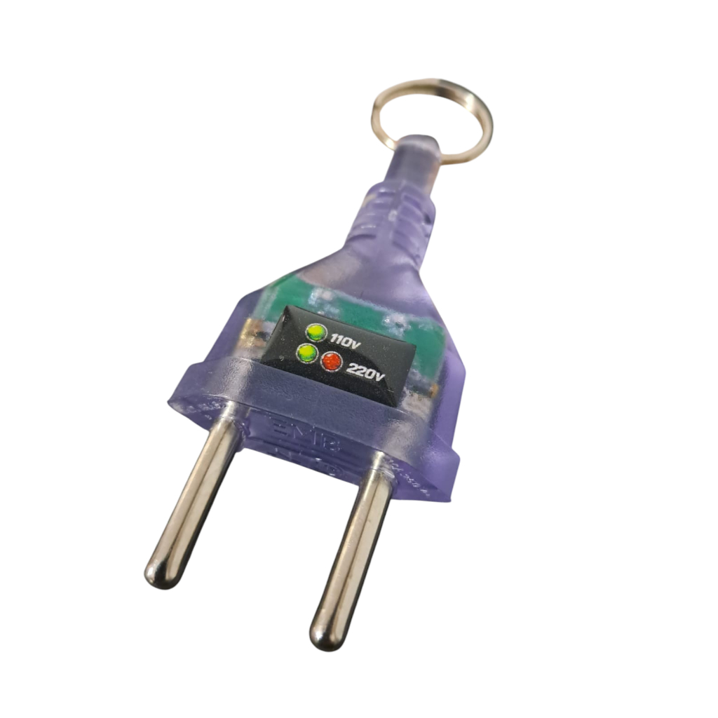 Tomada para teste chaveiro identificador de tensão 110v ou 220v