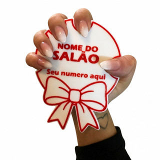 Kit Expositor de Unhas para Foto Manicure e Nail Designer Placa de Mão Personalizada com Seu Nome e WhatsApp