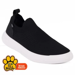 Tênis Infantil Klin Original Next Kids Slip On Knit Preto – Calce Fácil, Leve e Confortável