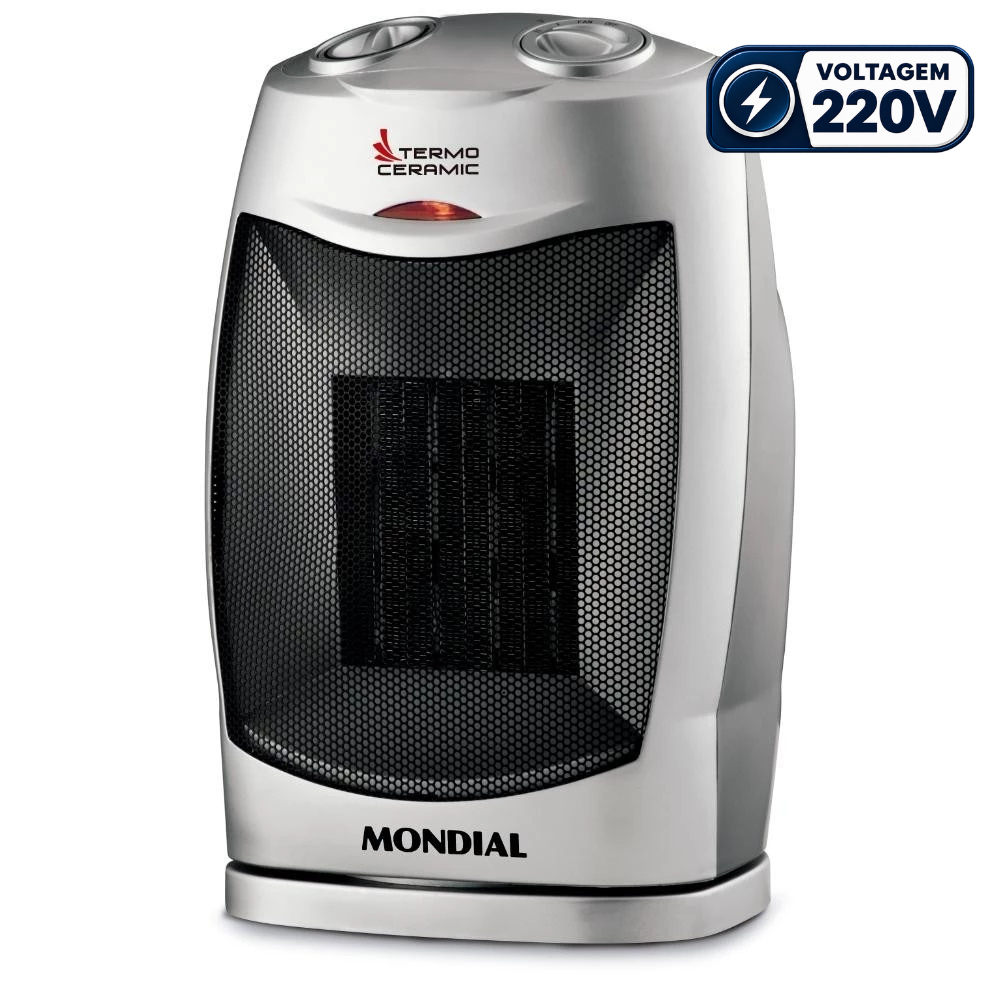 Aquecedor De Ambiente a Ar Mondial Termo Ceramic 220V A-05 1500W Prata