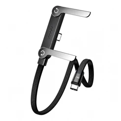 Cabo Carregador Usb-C Com Suporte Dobrável Resistente Nylon
