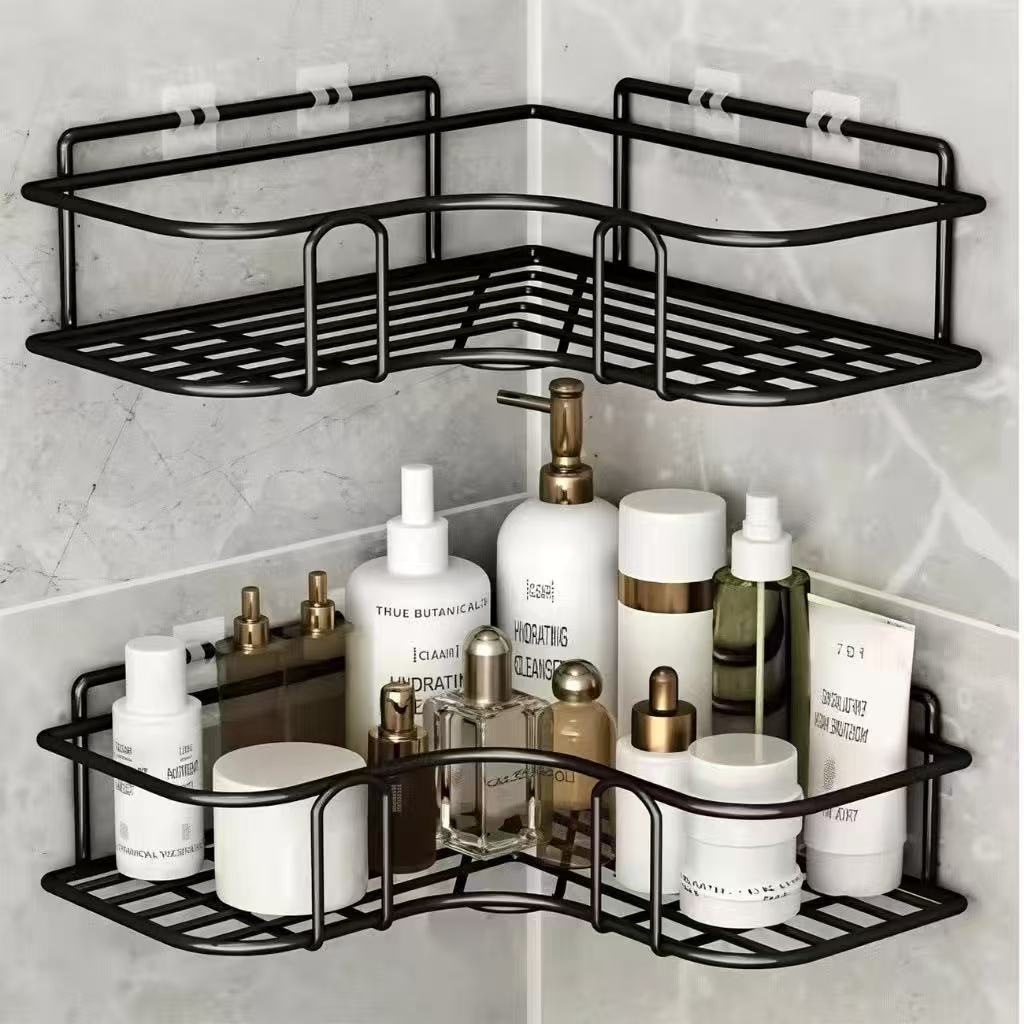 Suporte Prateleira Porta Shampoo Organizador De Canto Com Adesivo