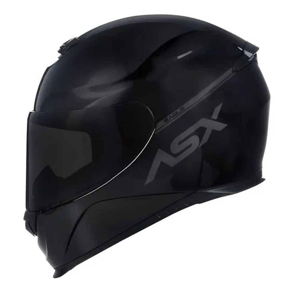 Capacete Asx Eagle Solid Preto Brilhante Leve Envio Dia Novo Uso Urbano