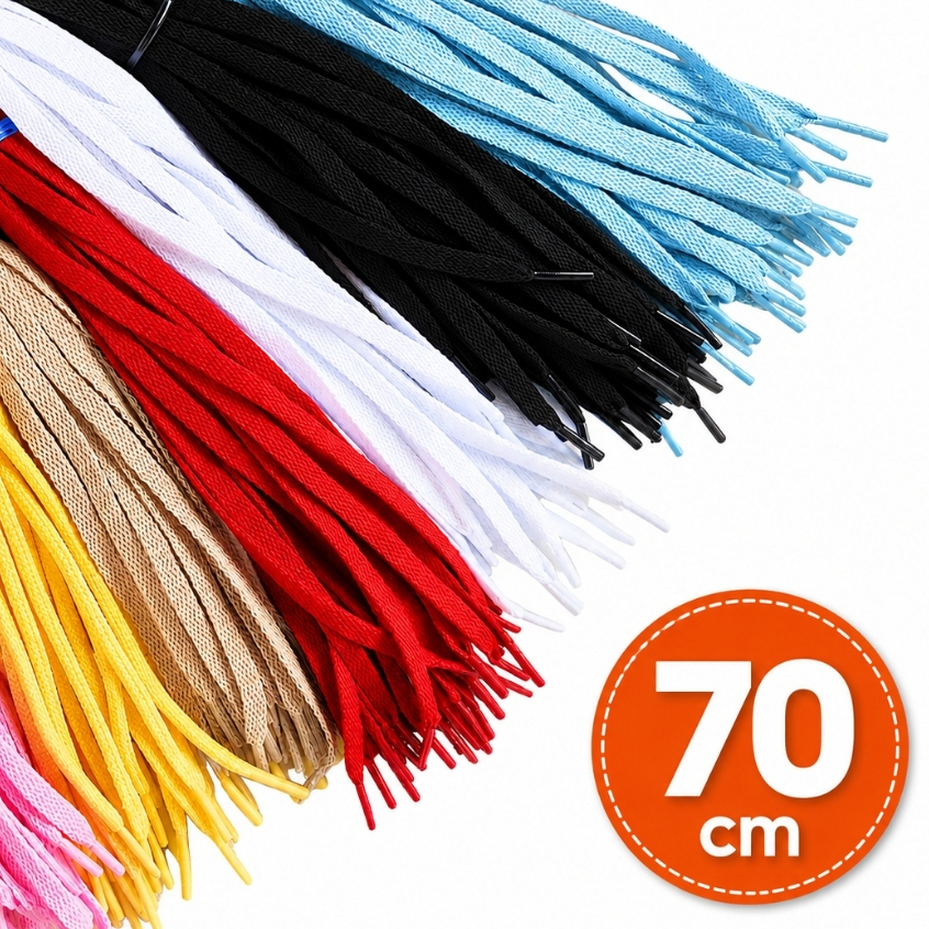 Kit Cadarço Chato 70cm para Sapatinhos de Bebê – 10 Pares