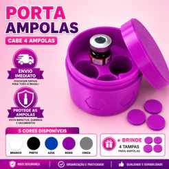 Porta Ampola Case Organizadora de Frascos Peptíde 5ml Porta Ampola Vacina