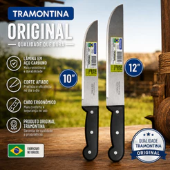 Facão Tramontina 10" e 12" Aço carbono p/ matos cacau podas roça e jardinagem em geral