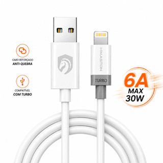 Cabo USB Carga Rápida 4.0 Tipo C Lightning Futurista Carregamento Rápido 1 Metro para Android iPhone H'Maston H140