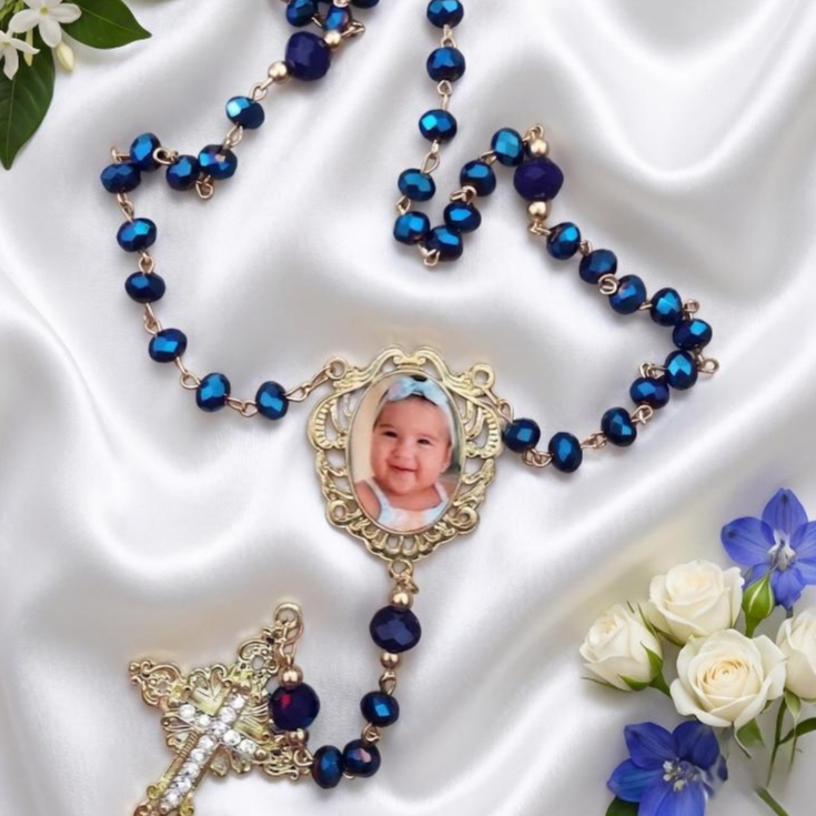 Terço Personalizado com foto, imagem, Presente Religioso e Lembrança Especial nossa senhora aparecida