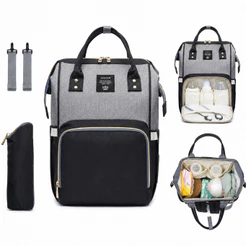 Mochila Bolsa Maternidade Feminina Lequeen Bebê Menina Menino Impermeável