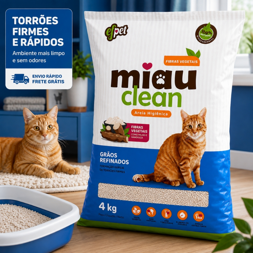 Areia MandioCat Biodegradável *4 à 16* Kg - Mandioca - Grãos Finos - MAIS BARATA