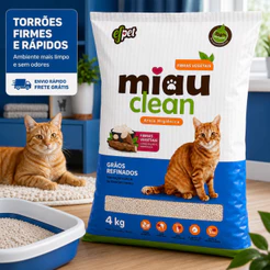 Areia MandioCat Biodegradável *4 à 16* Kg - Mandioca - Grãos Finos - MAIS BARATA