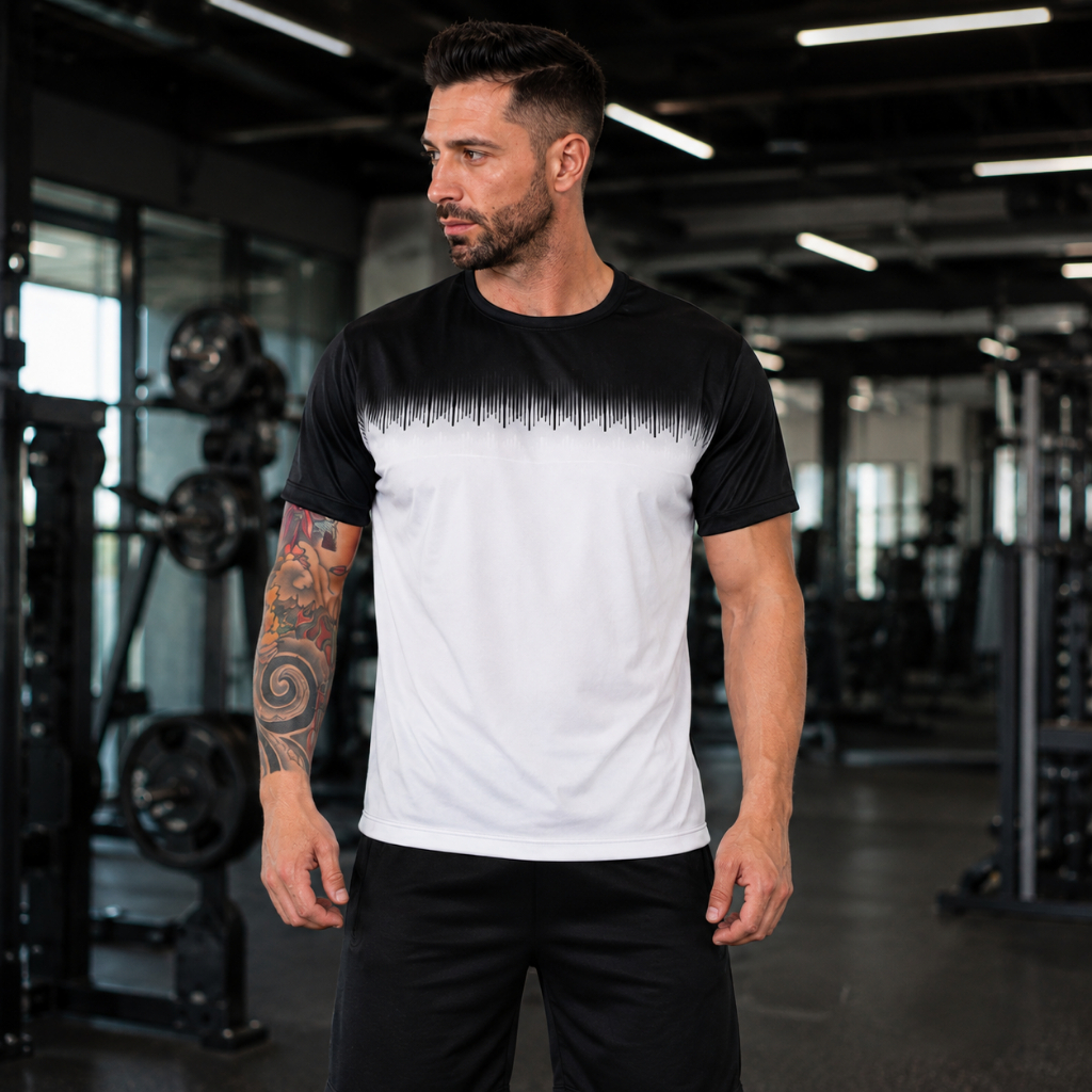 Camiseta / Camisa Dry fit  Masculina Para Academia Respiravel Tecido Leve Confortável CiclismoTreino