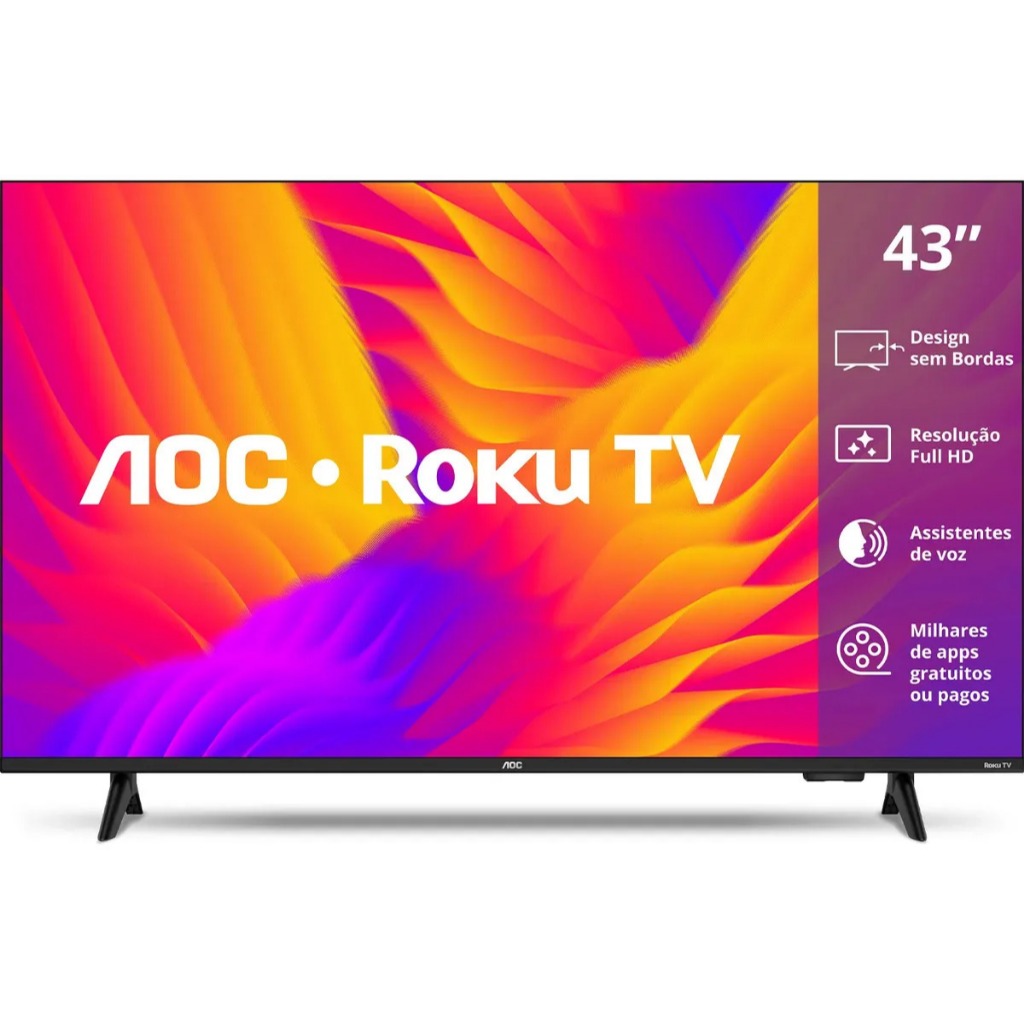 Smart TV AOC 43S5155/78G 43" Full HD LED Com Bluetooth E HDR